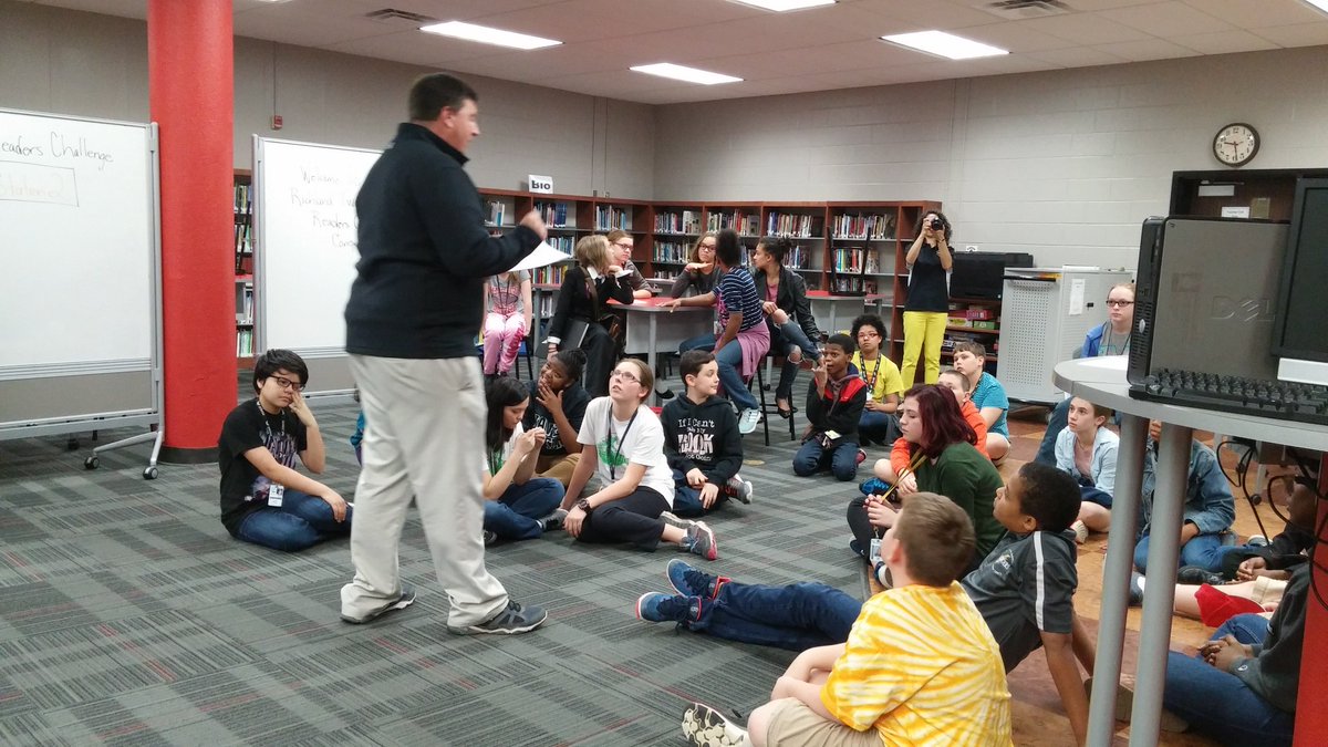 mullerroad's tweet photo. R2 Readers Challenge Competition is about to get started! #r2lms #r2rc @KMMWaves @LongleafMiddle @BMSatRSD2 @ELWMS https://t.co/MggDcyOQaT