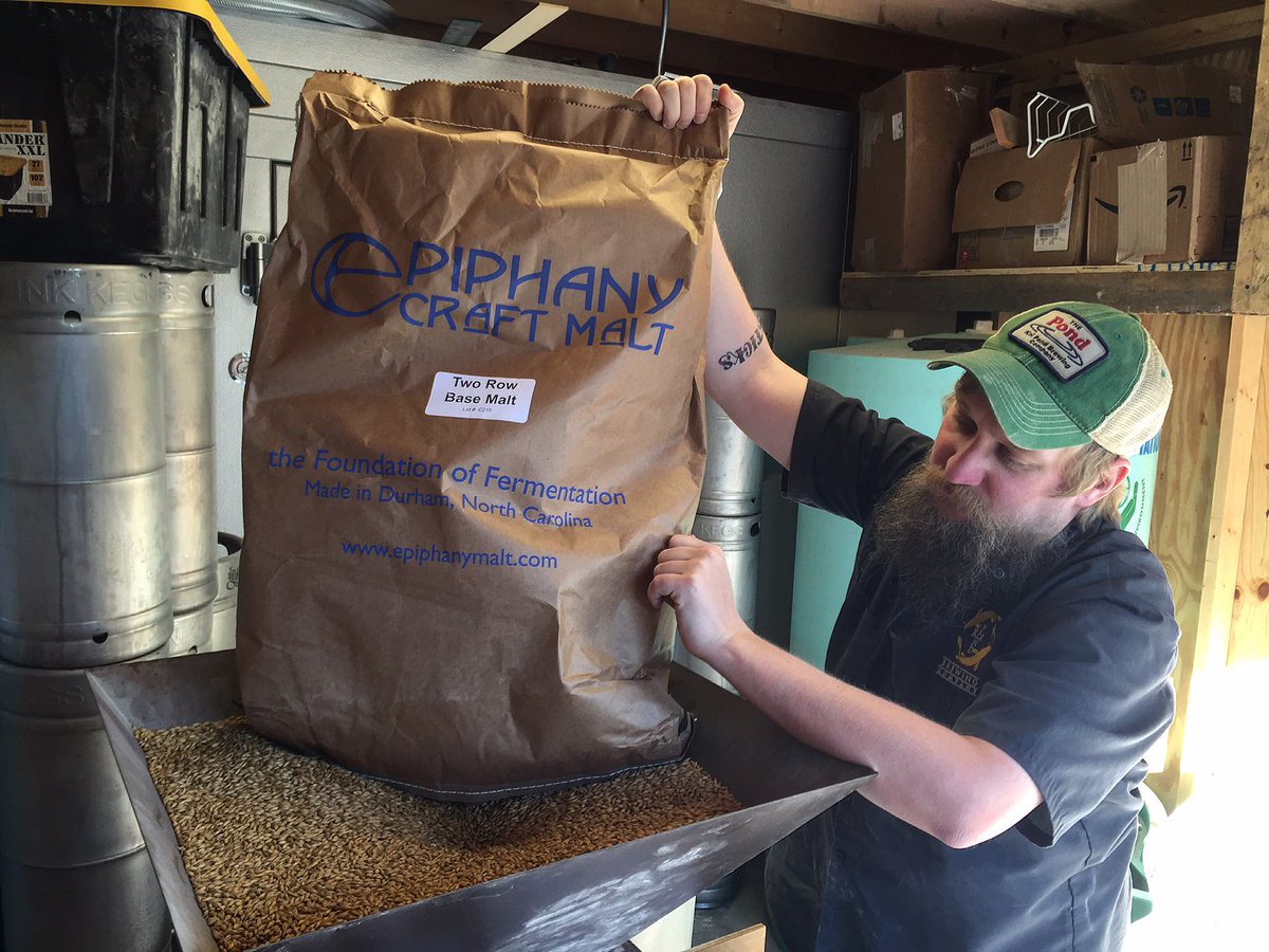 epiphanymalt's tweet photo. Our buddies at @KoiPondBrewing crushing their first batch of our Two Row Base Malt this morning! @RockyMountMills https://t.co/qwHWrXx1OT