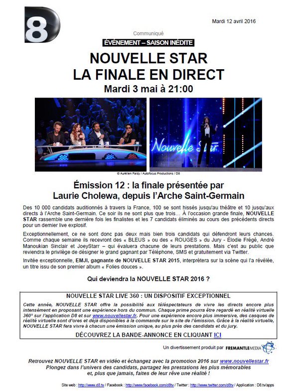 La Nouvelle Star 2016 - Les news - Page 2 Cf7SvnuXEAAz3NU
