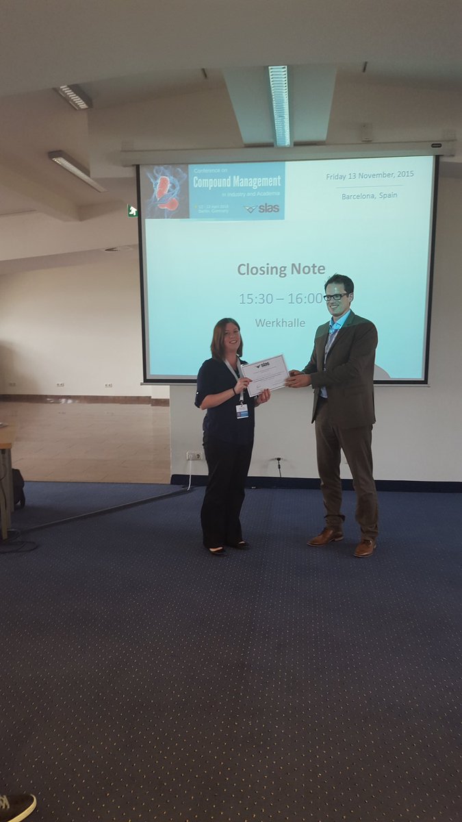 CGutierrez_SLAS's tweet photo. #SLASCM16 poster winner kirsty Davidson: congratulations! https://t.co/L4bBKmJJJy