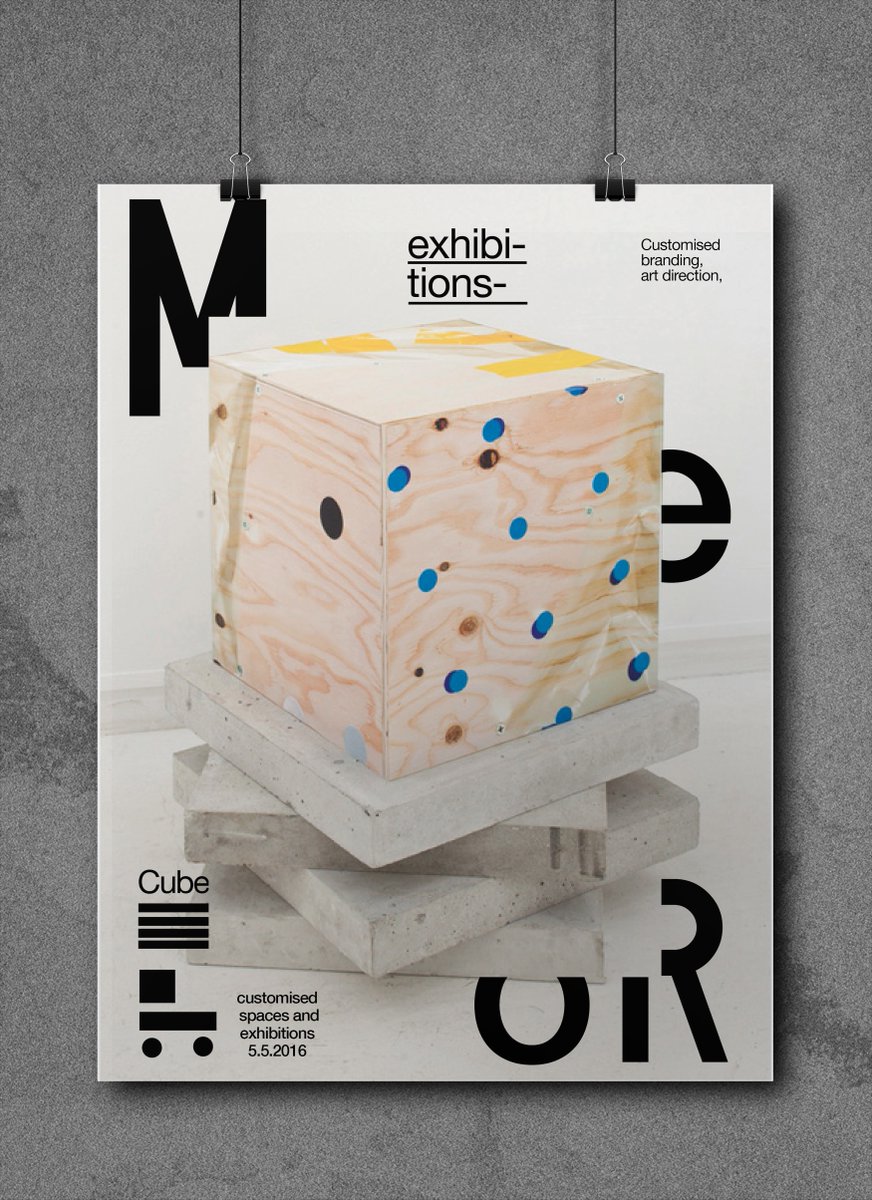 evanietodesign's tweet photo. New project: Cube  exhibition #brand  #print #expo #photography #texture #collage #art #gallery https://t.co/FNvuVF8ful