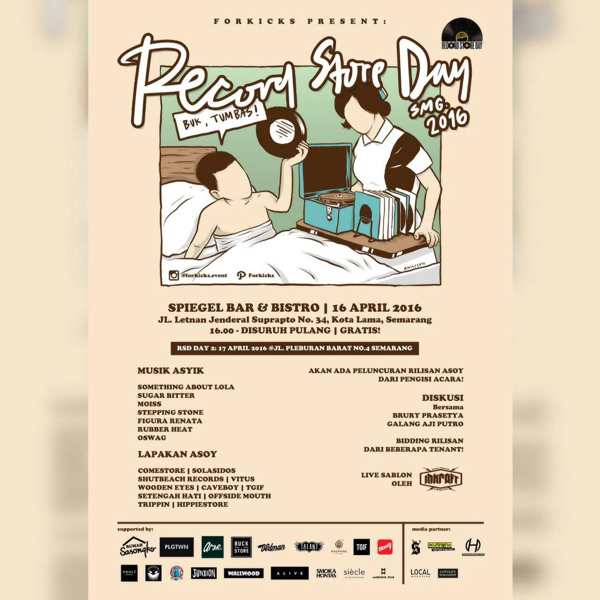 Gaesss.. Yang belum ada acara weekend ini.. Ada event seru nih.. Join dimari yukk  #forkicks #rsd2016smg