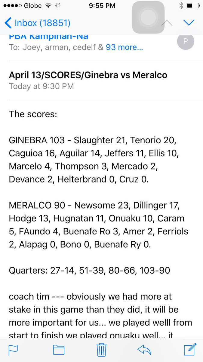 JoeySVillar's tweet photo. Here's the Ginebra-Meralco boxscores! @PhilippineStar https://t.co/fAtL04LQVV