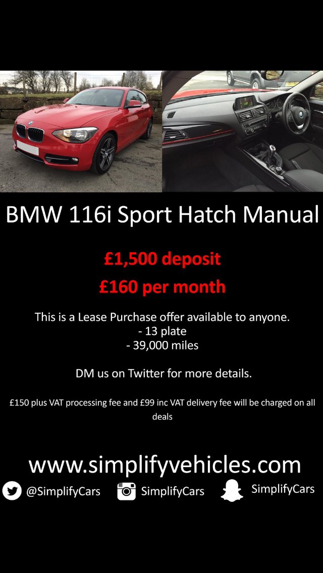 simplifycarsSAM's tweet photo. **FIRST COME, FIRST SERVED**

We have an unbelievable deal on this 1 Series! 

DM us for more info!

#SimplifyOffer https://t.co/IGS7YPdnAa