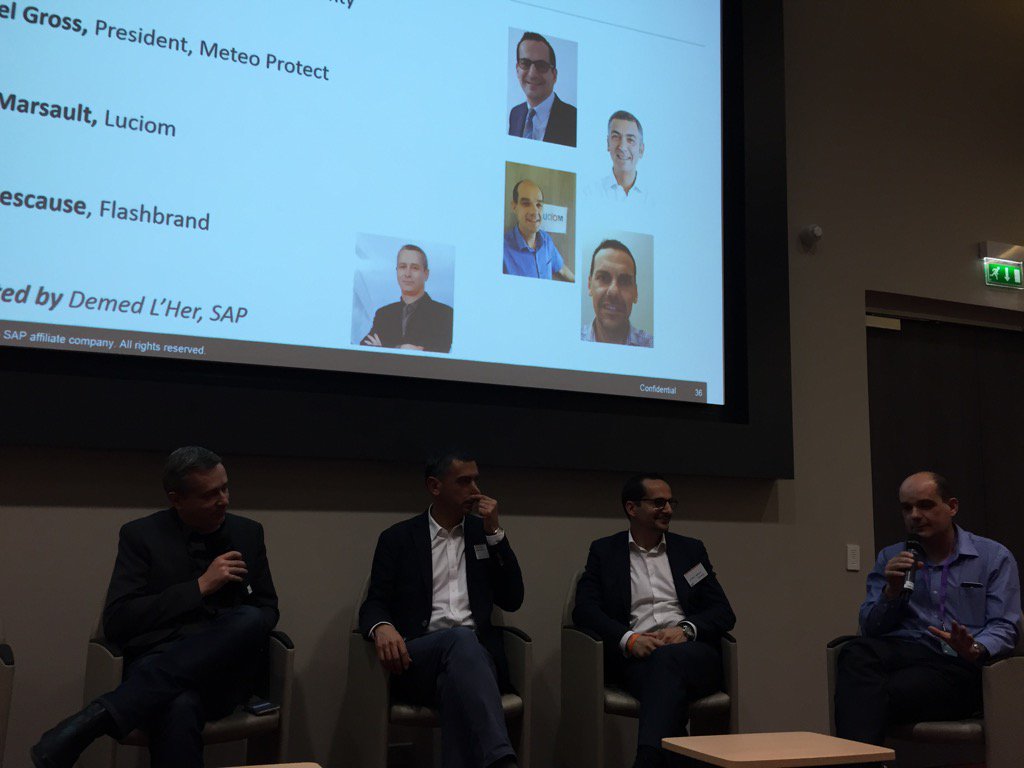 FranRSAP's tweet photo. Sharing their startup journey @InventyConsult @meteoprotect #SFPForum Paris https://t.co/u6gcAIlEGu