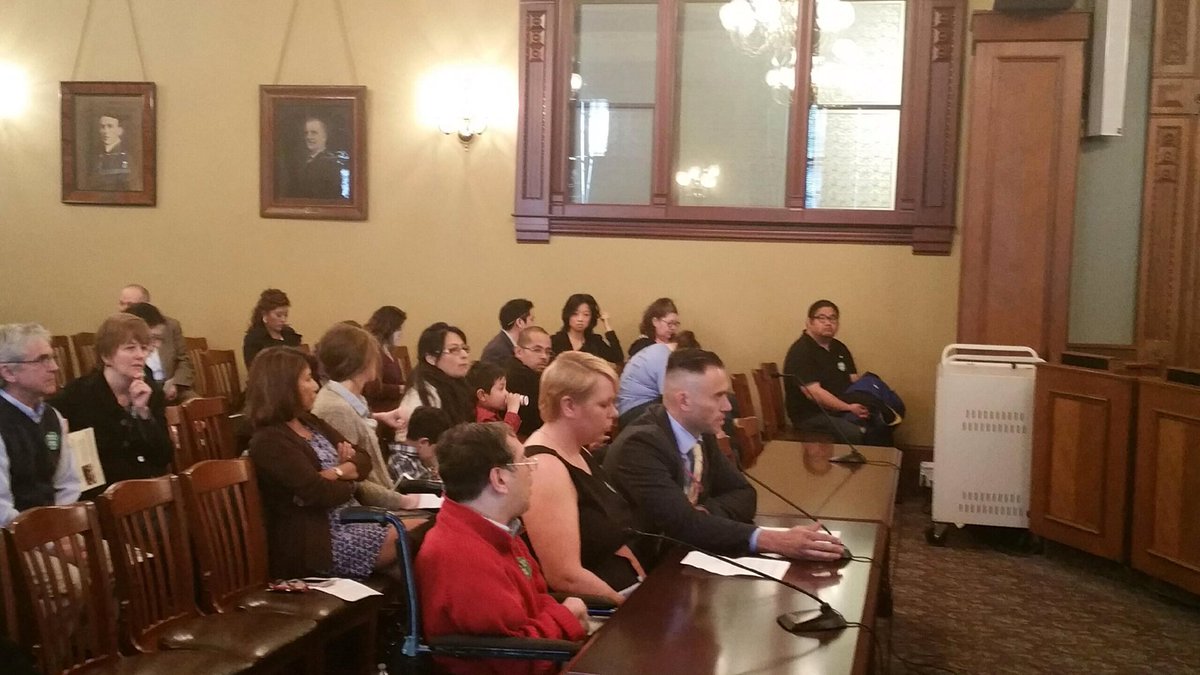 IARF's tweet photo. Josh Evans, testifies in support of HB 5931. We must raise wages for DSPs to $15 an hour. #twill #valuetheirwork https://t.co/uR4DJ0FREZ