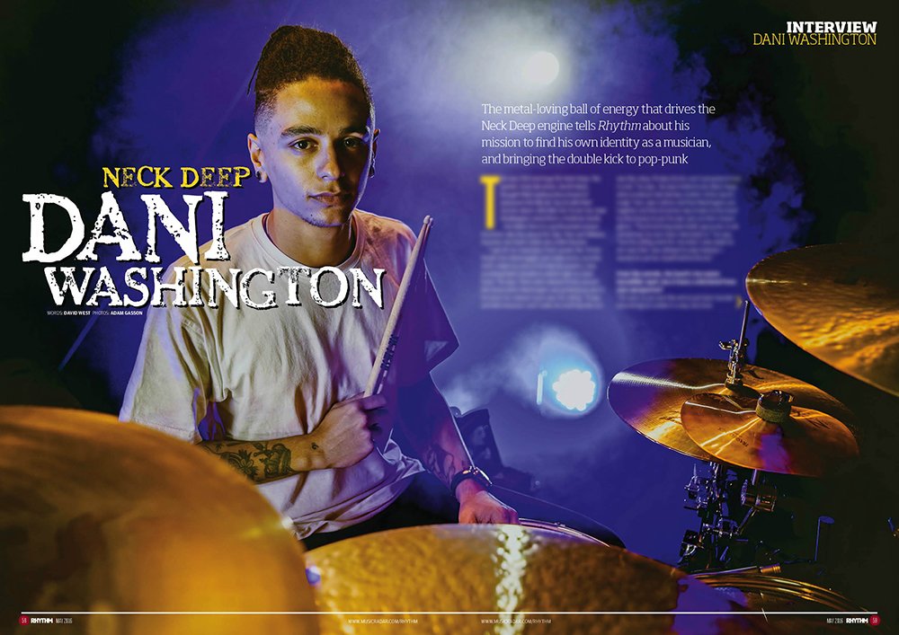 hopelessrecords's tweet image. .@DaniNeckDeep is featured in the new issue of @RhythmMagazine! Check it out here bit.ly/NeckDeepRhythm