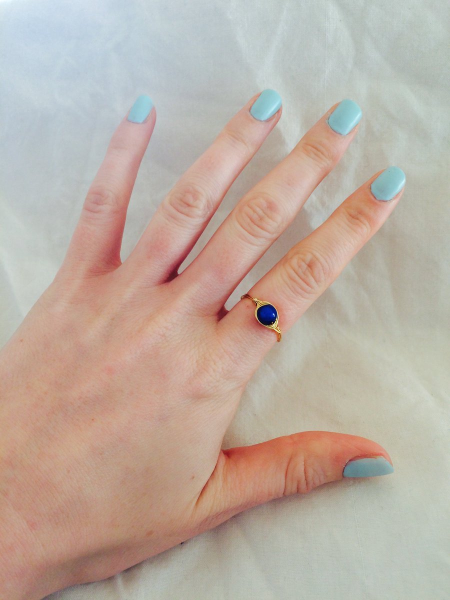 upthere4dancing's tweet photo. Halfway through the week=treat time! Our #handmade deep blue #ring is only €3! #treatyoself 
https://t.co/4cvZ9S5Pku https://t.co/EpyBXgtwVN