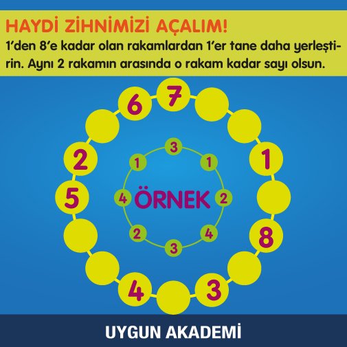 Sayı çemberini tamamlayın! #uygunakademi #bilsemsınavı #zekaoyunları #interaktifeğitim #eğitim #yayıncılık