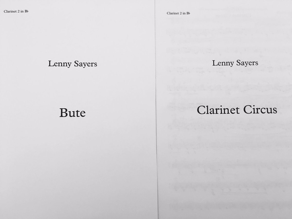 ButeClarinet's tweet image. Enjoying working on our two new commissions by @lenny_sayers - principal bass clarinet of @BBCNOW! #clarinet 🎶