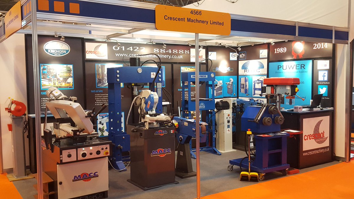 CrescentMachine's tweet photo. Very busy day today at #mach16
Lots of interest in our workshop presses and #maccsaws. Why not visit us too? https://t.co/UbCDHWJDDB