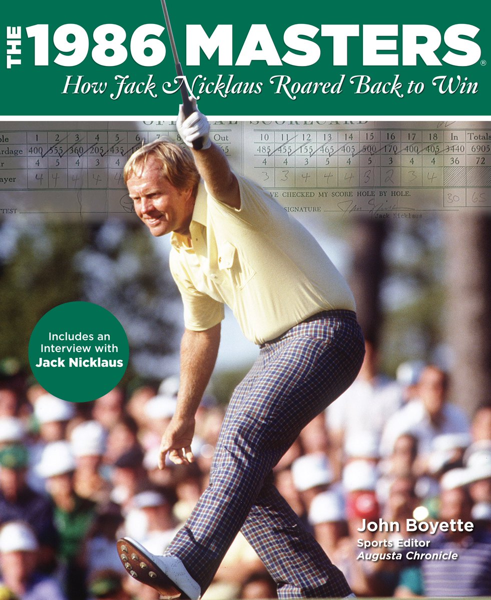 jacknicklaus's tweet photo. Epic Sunday charge in #86Masters was 30 yrs ago today. RETWEET this post to win a JN/author signed copy ⛳️🏆 https://t.co/kayonsttDF