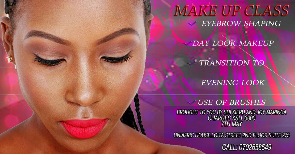 iampeech's tweet photo. #ItTimeforKenyansTo learn how to do make up..for bookings call..0702658549 https://t.co/fX34PrUFN3