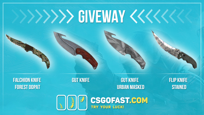 Some knives for a giveaway!
Don't miss your chance - participate at csgofast.com
#CSGOgiveaway  #csgfast