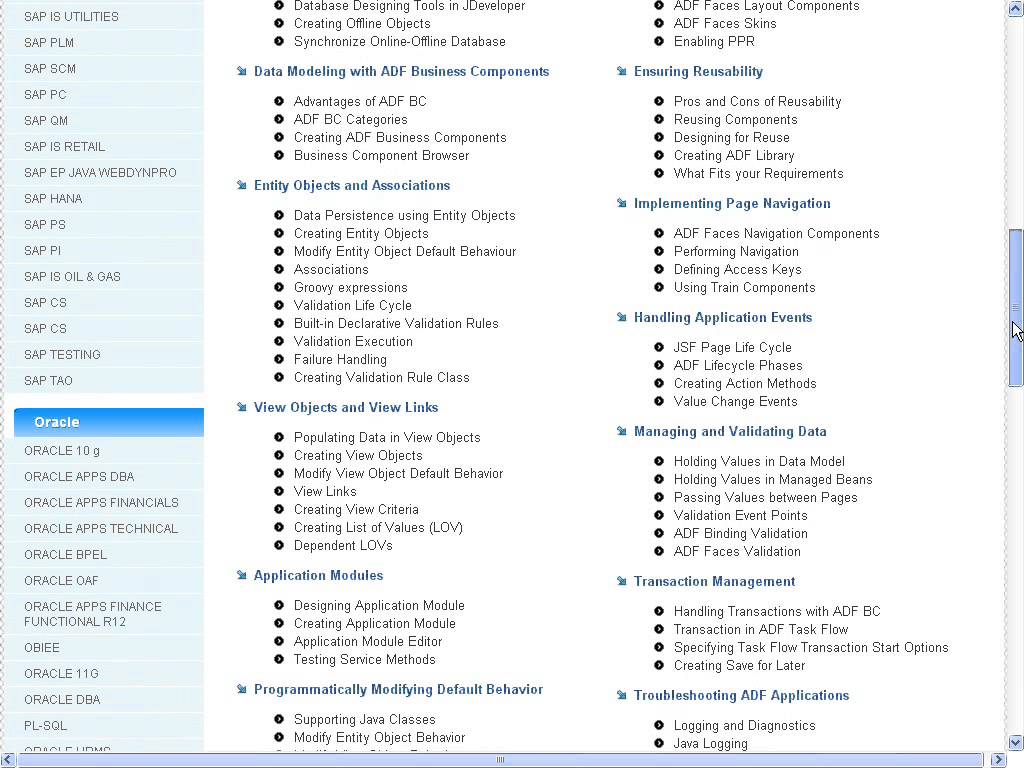 MCTTRAIN1's tweet image. #E_learning #Learn_Oracle_ADF_Online #Oracle_ADF Oracle ADF Course Content – Oracle ADF… bit.ly/23EB0y3