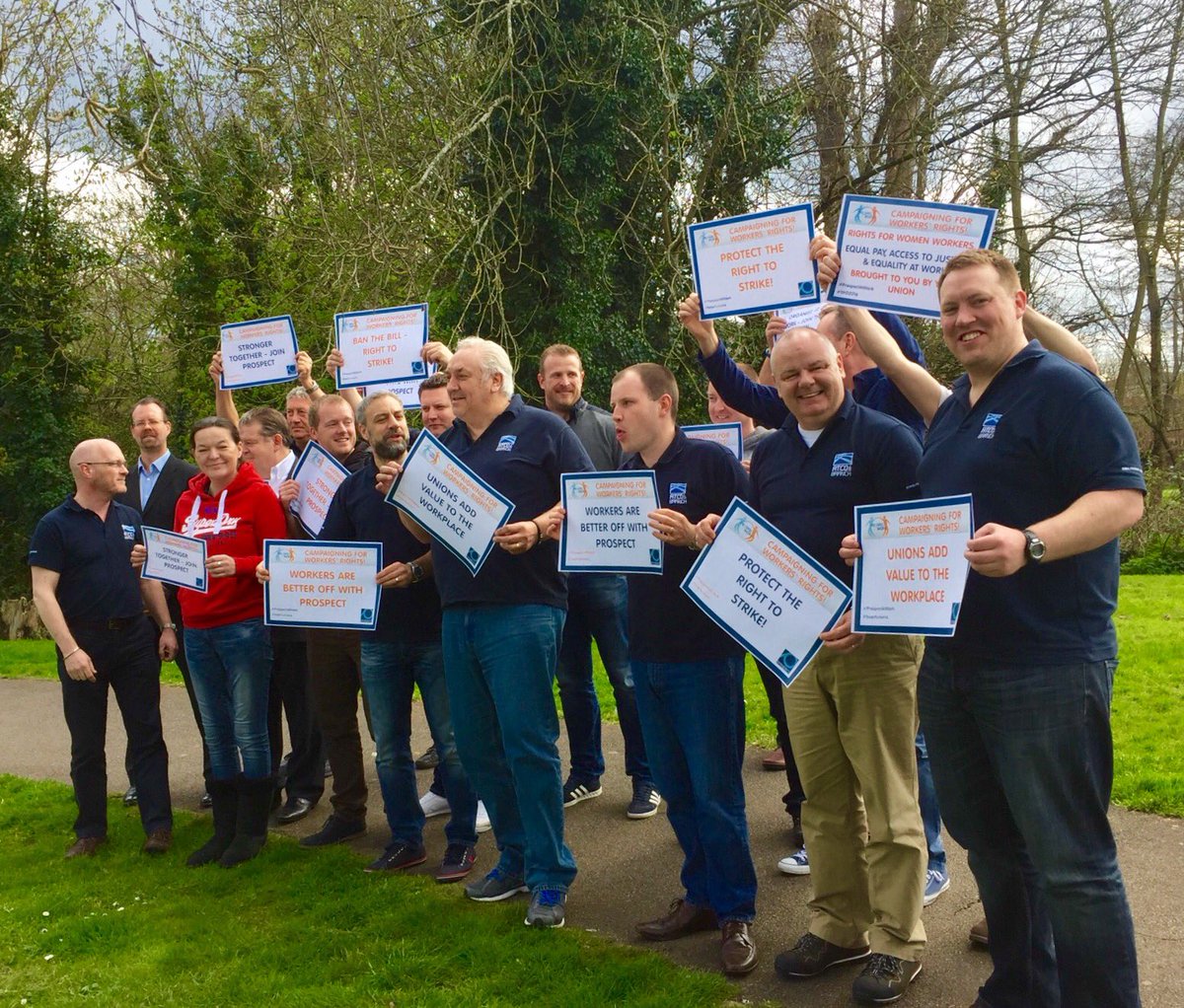 LegalProspect's tweet photo. Taking a break in a busy agenda -@ATCOsBranch of @ProspectUnion supporting the right to strike & #ProspectAtWork https://t.co/GSclhfi53E