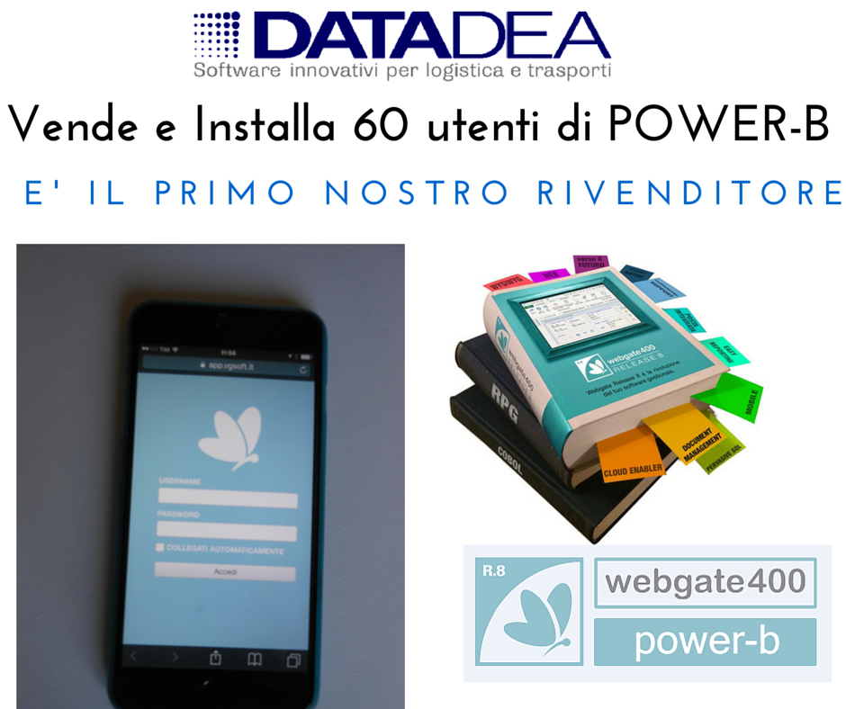 webgate400's tweet photo. DATA DEA srl è il nostro 1° Rivenditore di #webgate400 a installare Power-b presso 2 Clienti.https://t.co/Rc9e3lU6Qu https://t.co/xLBxhTMIYl