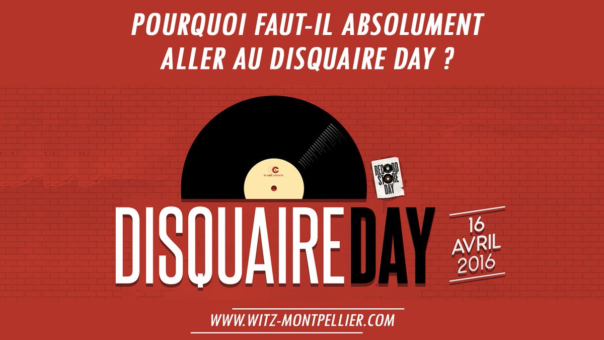 WitzMontpellier's tweet photo. Samedi c'est le @disquaireday à #Montpellier. Découvrez pourquoi il faut ABSOLUMENT y aller! https://t.co/5vCCpxOkKO https://t.co/r8zZvM5P8N