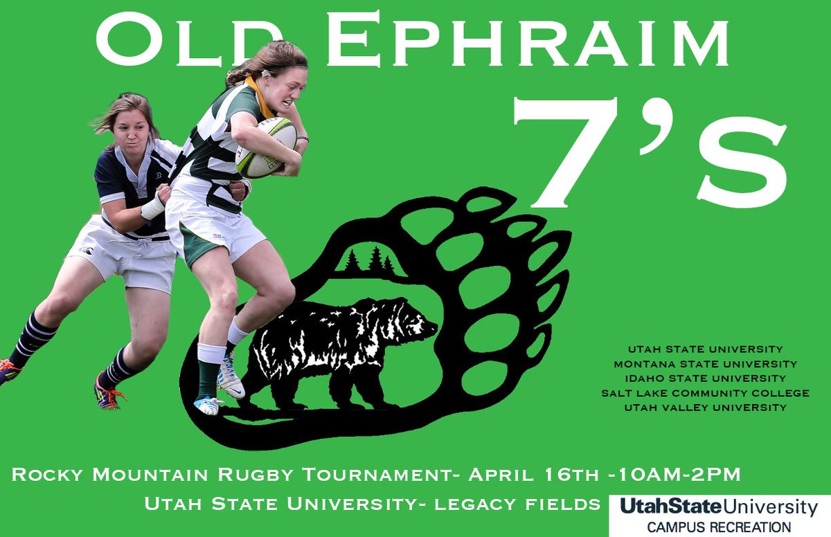 USUCampusRec's tweet image. USU Womens Rugby is hosting a tournament this Saturday 10am-2pm. Stop by if you want to see some Aggie wins!