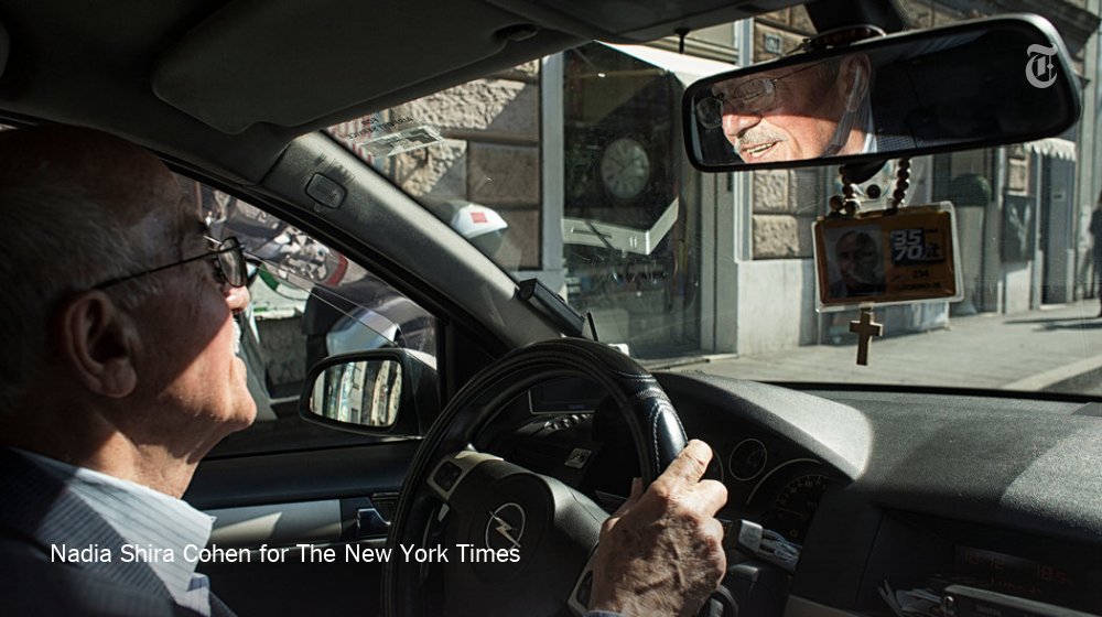 nytimesworld's tweet photo. Rome Journal: Take a ride with Alberto Tomassi, who has driven a taxi for 50 years. https://t.co/JQ5yQCe6wf https://t.co/x5244kll0u