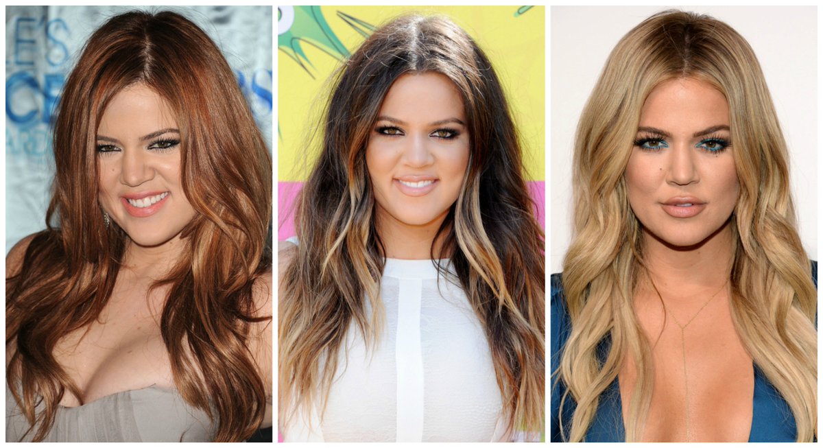 Khloekardashian Hair Color Evolution Including Addicted Blonde