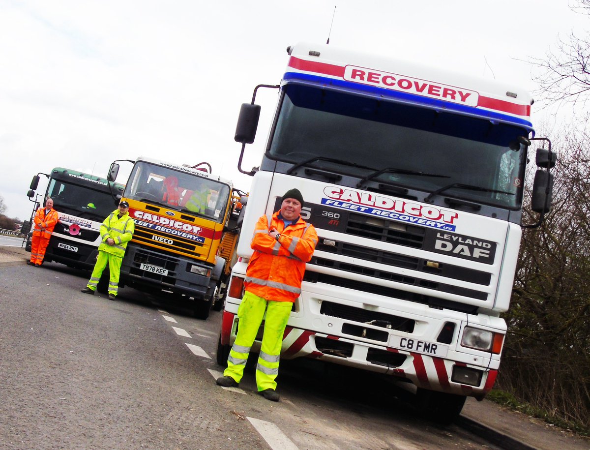 The A14 recovery crew looking lean and mean!! #truckers #caldicotrecovery