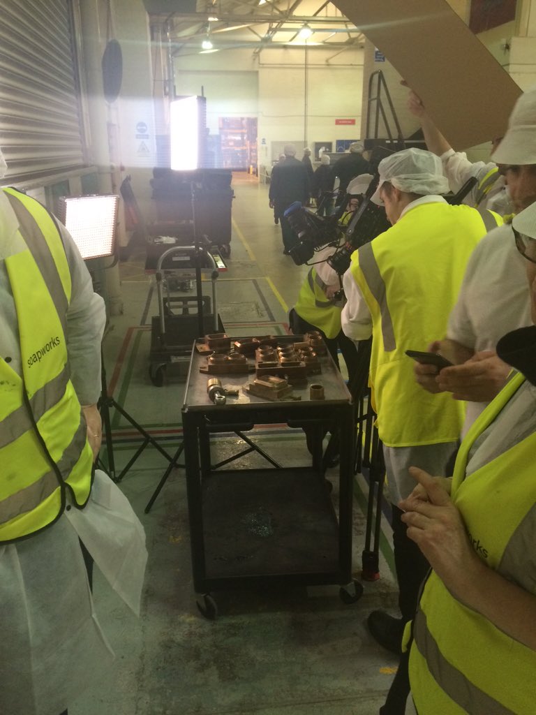 Soapworks_ltd's tweet photo. We had @CrabtreeUK on site with Feed Films today. More info and something cool to follow. #soapworks #crabtree #soap https://t.co/YRvtR56iik