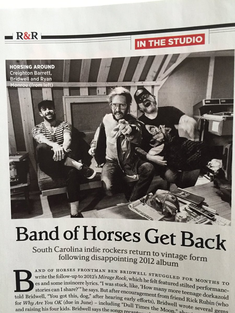 bandofhorses's tweet photo. Your dudes are in that new @RollingStone mag with The Ramones on the cover. 
S/o to our Bill Reynolds on the photo https://t.co/IiFjslyzJm