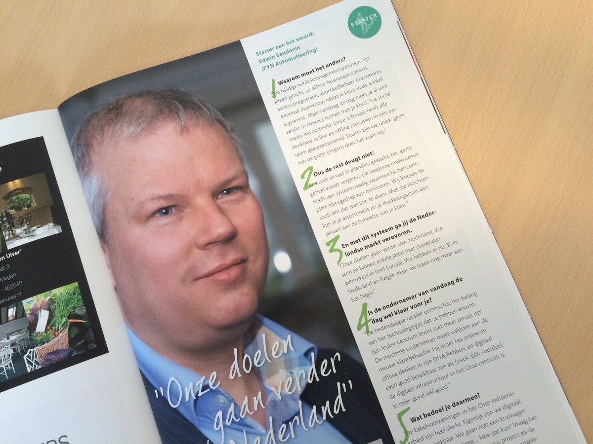 BedrijvigMag's tweet photo. Starter: Edwin Sanderse van @FYNSoftware. "Onze doelen gaan verder dan Nederland." Meer in ons magazine! https://t.co/697V1J6VUv