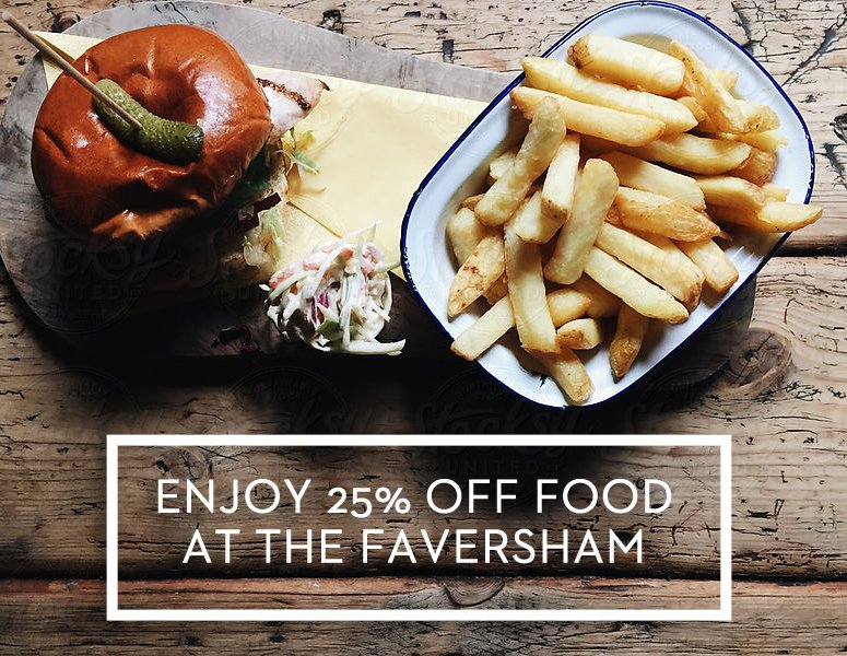 The_Faversham's tweet photo. HAPPY HUMP DAY! 25% off your food Mon-Thurs with our spring offer! Available for tables of up to 8 people. https://t.co/AnC1cx0CQ9
