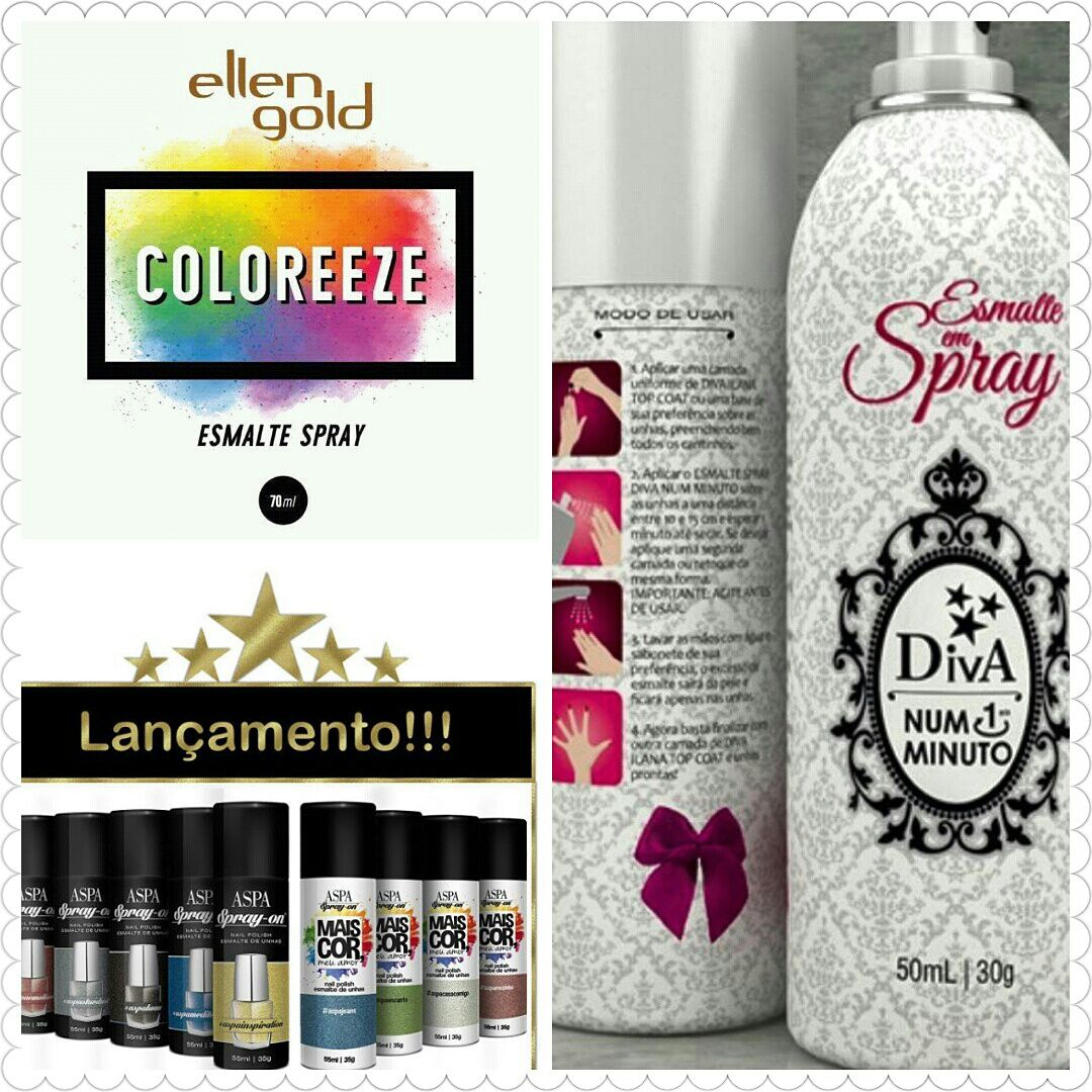 dimenininha's tweet photo. 3 marcas nacionais lançarão esmaltes spray. Parabéns às empresas! #aspacosmeticos #divacosmetics # ellengold https://t.co/wQbdrswhKL