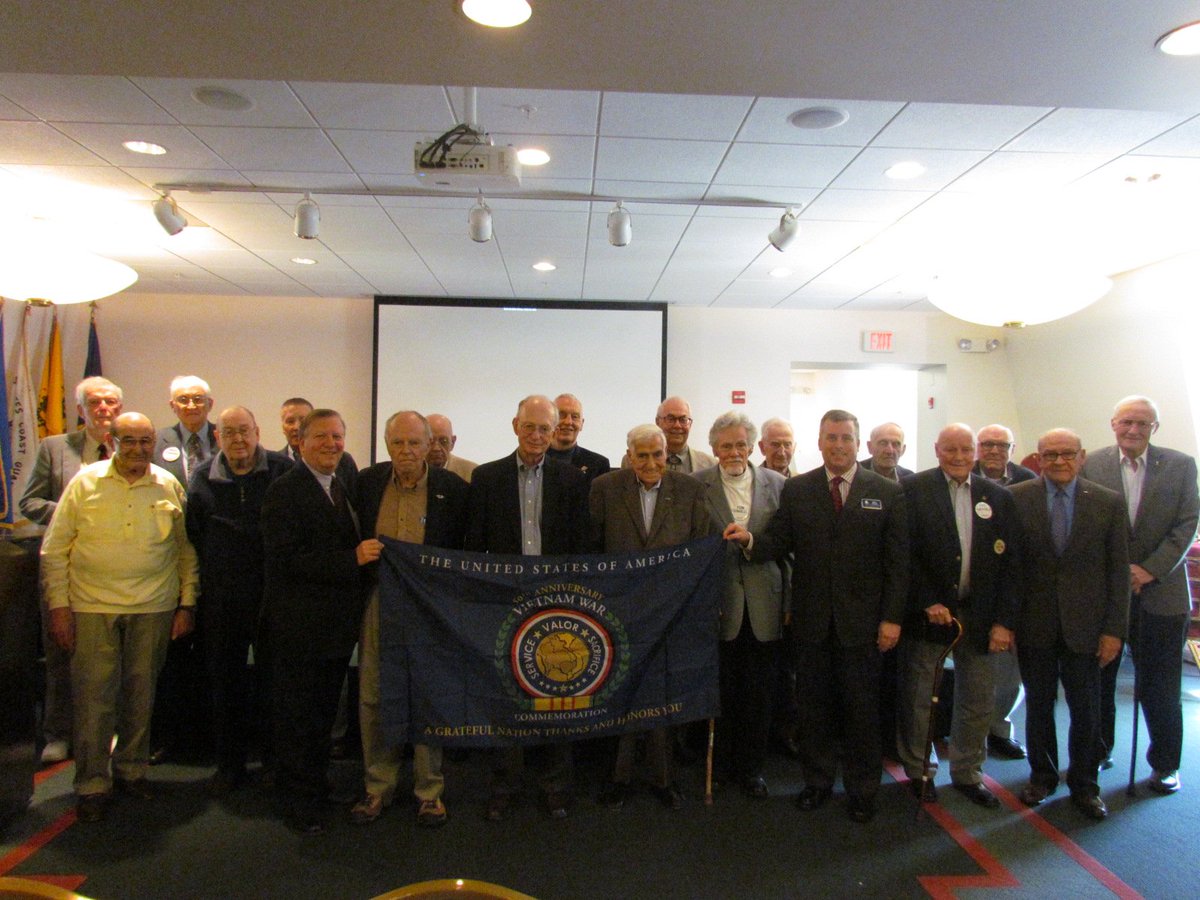 VinsonHallRC's tweet photo. Check out photos from last week's Vietnam War commemorative lecture and happy hour. We're proud to honor our #vets https://t.co/BkvEKLbObb
