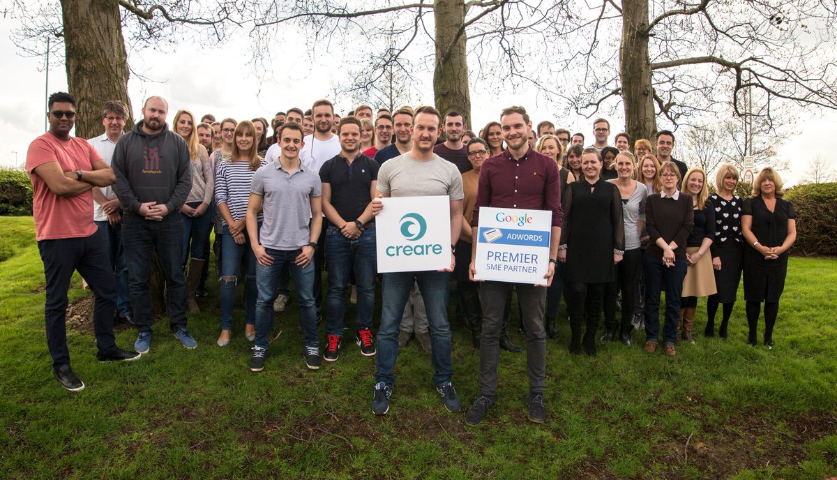 creare's tweet photo. Think you can just about see most of our faces here! Creare: official Google AdWords Premier SME Partners 13/04/2016 https://t.co/Mvo2O4DzOh