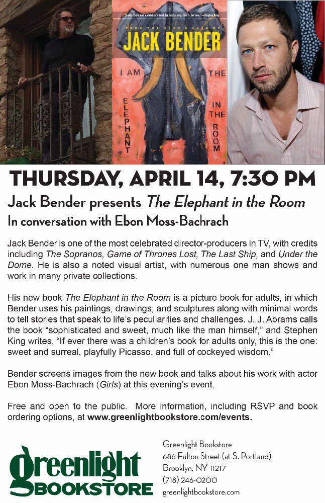 See you tomorrow at <a href="/greenlightbklyn/">Greenlight Bookstore</a> to discuss #theelephantintheroom with @EbonChe
