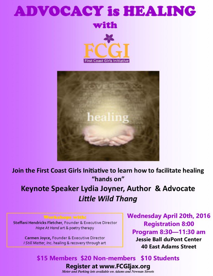 HAHinc's tweet photo. Join the First Coast Girls Initiative on April 20th to learn how to facilitate healing! #FCGI #HopeAtHand #Advocacy https://t.co/cApeFTmI7U