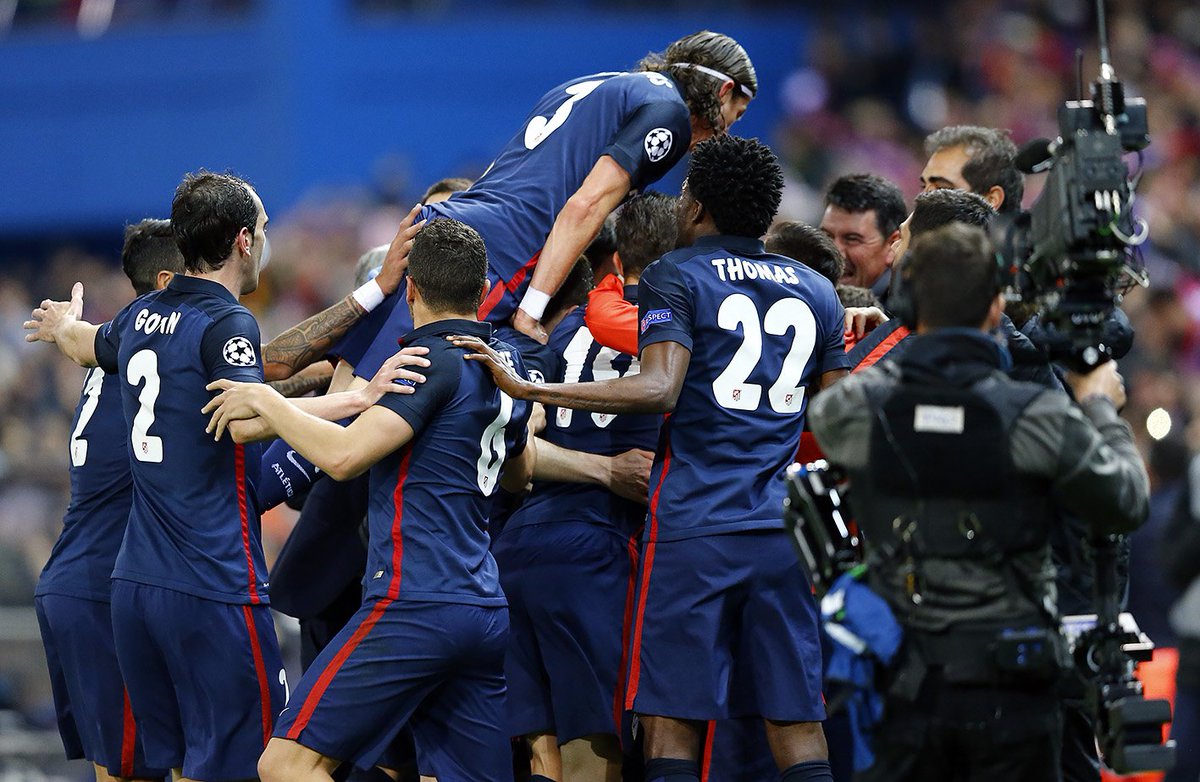 Atleti's tweet photo. Quinta presencia del equipo en semifinales de la @LigadeCampeones. El viernes, sorteo: https://t.co/mEPXhidKMO #UCL https://t.co/YlEyJ68kWd