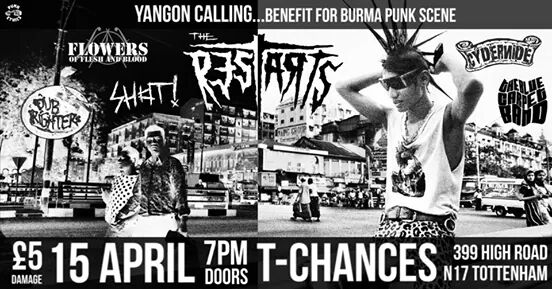 Only 48 hrs till London punx show solidarity with the punx of Burma. Gonna be an epic night!