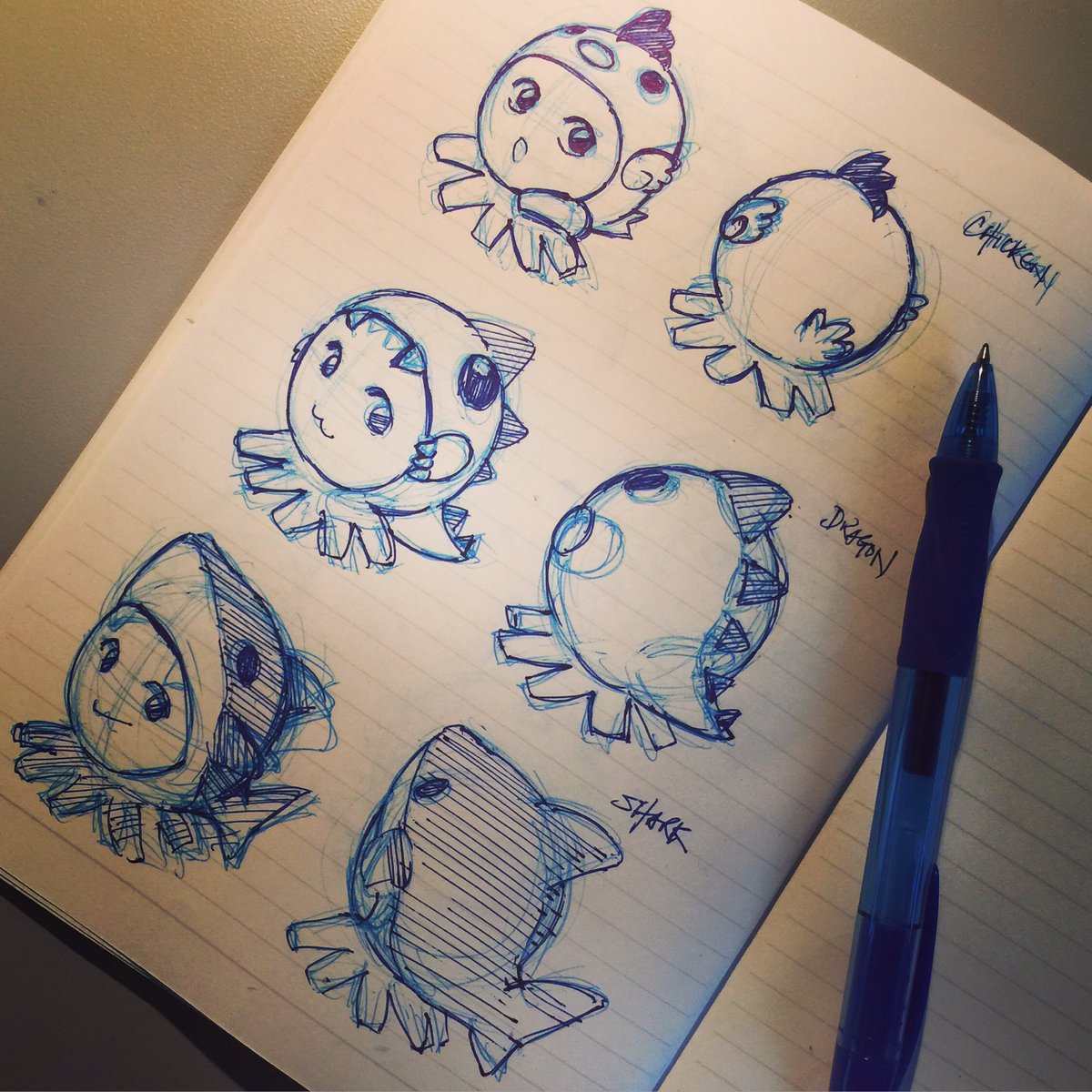 hank117's tweet photo. Sketches done on the airplane. #art #concept #sketch #Rokuu #toys https://t.co/fFxgPYfJxO