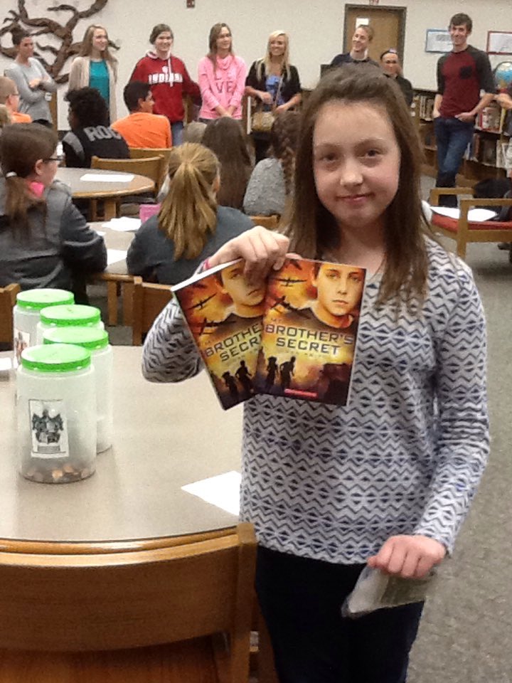 BHMS_Library's tweet photo. WOW! Love this kiddo! She bought a book and used her BOGO book  to send to the Peyton Manning Children's Hospital. https://t.co/8CtEW4DVnn