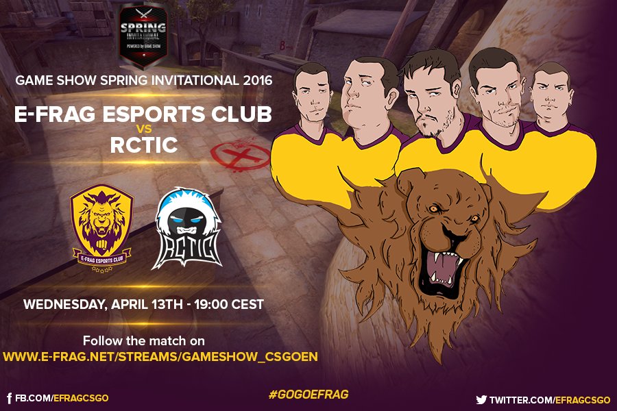 efragcsgo's tweet photo. Playing against @RCTICesp 19:00 CEST - BO3
Cache, Train, Inferno
@gameshowcsgo Spring Invitational 2016
@AzubuTV https://t.co/7z2YDlmYx8