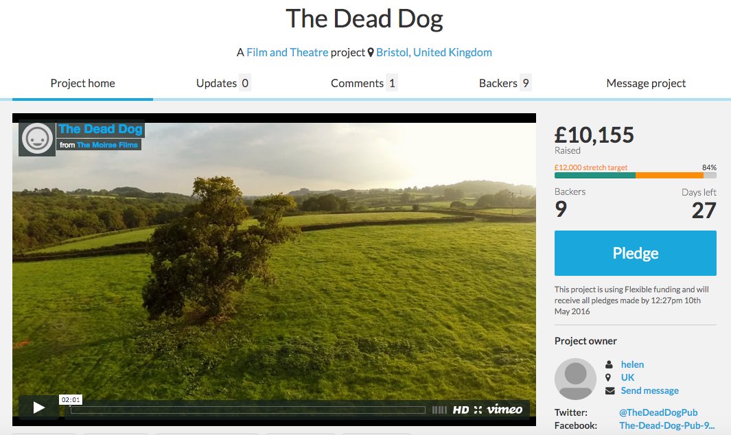 It's Day 2 of @CEFilm #iShorts on <a href="/crowdfunderuk/">Crowdfunder UK</a>, we have our first overfunding project! Congrats <a href="/TheMoiraeFilms/">The Moirae Films</a> :)