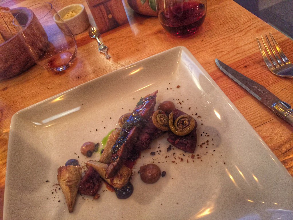 Pat_McCurry's tweet photo. Amazing meal with our #YoteTFfamily alums @StateAndLemp last night.  Chef Kris Komori also @collegeofidaho grad https://t.co/AHlyjP3Ptx