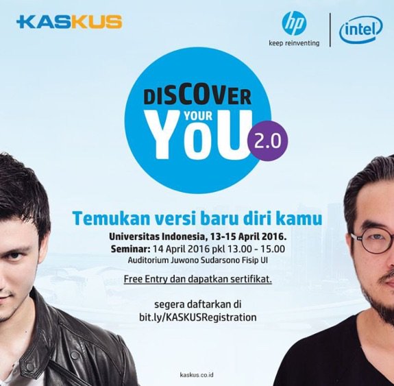 Besok akan lecturing seminar di FISIP UI bareng Kaskus &amp; HP. Dateng yuks! Info: