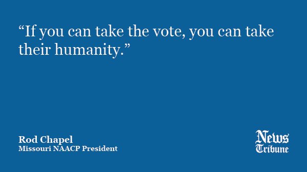.<a href="/NAACP/">NAACP</a> rally at Capitol speaks out against voter photo ID proposals bit.ly/1VTYf4x #moleg #jcmo <a href="/JCNAACP/">JeffersonCity NAACP</a>