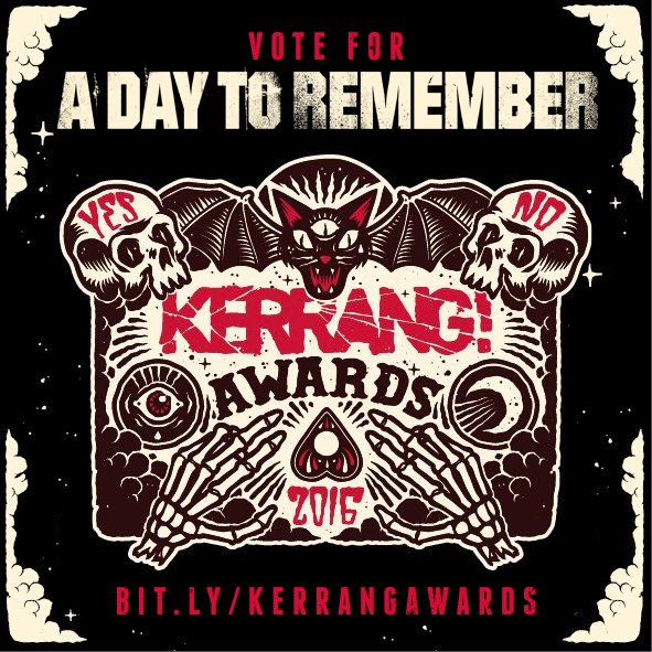 adtr's tweet image. Voting for the #KerrangAwards is officially open! Get your votes in for A Day to Remember at bit.ly/KerrangAwards