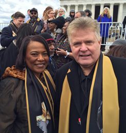 With Bernice King - daughter of Martin Luther King, Jr. in middle of pic Alveda King,  UNITED CRY DC 16