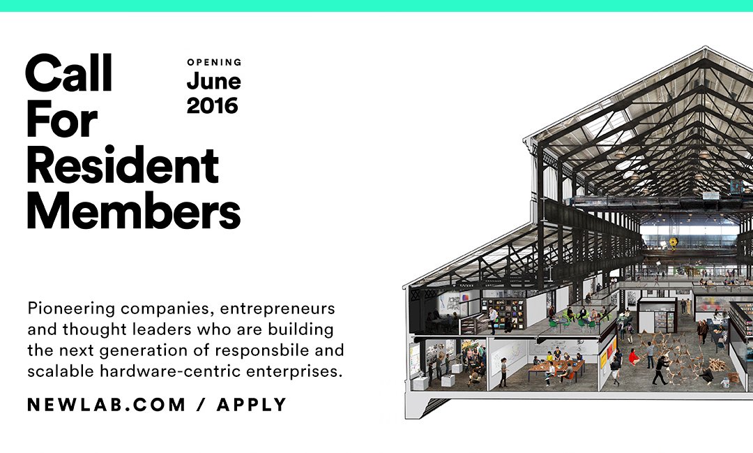 Newlab's tweet photo. We are now accepting proposals for new members in advance of our June opening. https://t.co/l7QhIwCim4 https://t.co/TxjUoqh86A