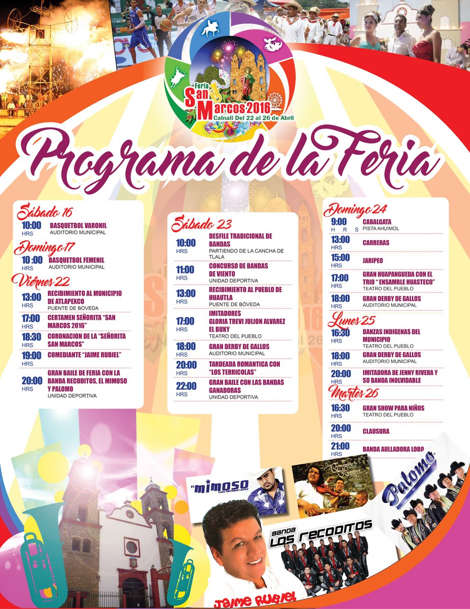 HgoTravel's tweet photo. #Hidalgo #VíveloParaCreerlo en la feria San Marcos, Calnali del 22 al 26 de abril #Turismo #BandasDeViento https://t.co/feHOcNknX1