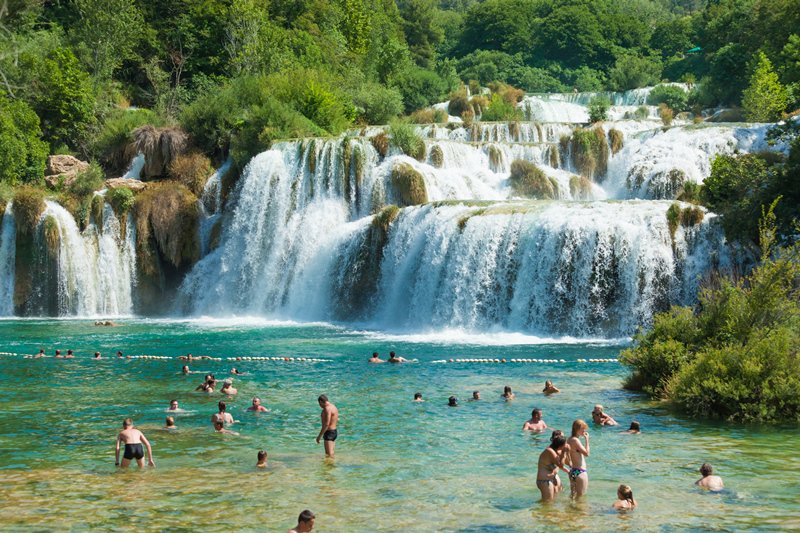 #KrkaNationalPark - a place where you can swim under the magnificent waterfalls: undiscoveredcroatia.eu
