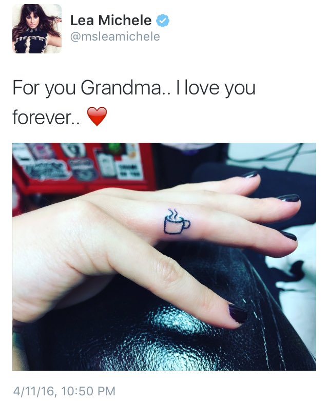 RelateableBoy's tweet image. All the Tattoos @MsLeaMichele is getting are just so sweet... #Glee #RIPCoryMonteith